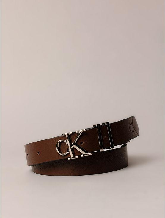 Cinto Calvin Klein Jeans Feminino Fivela Ck - Marrom Cinto Calvin Klein Jeans Feminino Fivela Ck Marrom g