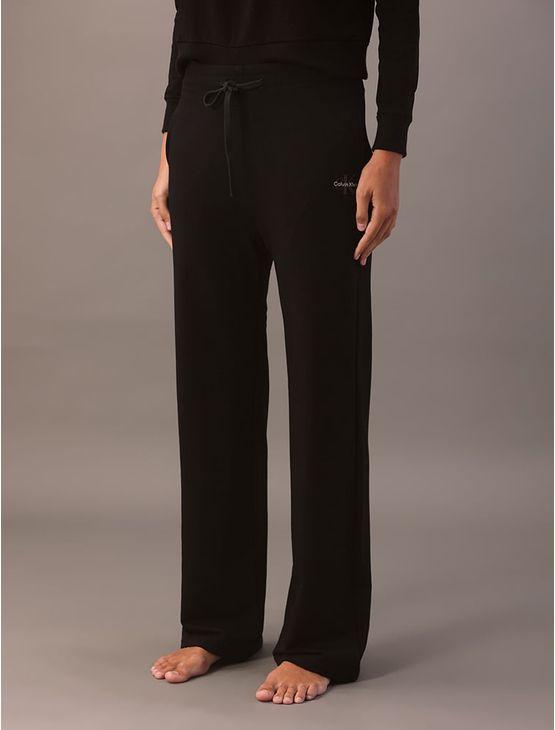 Calça Reta Feminina Bolsos Calvin Klein Loungewear - Preto Calça Reta Feminina Bolsos Calvin Klein Loungewear Preto m