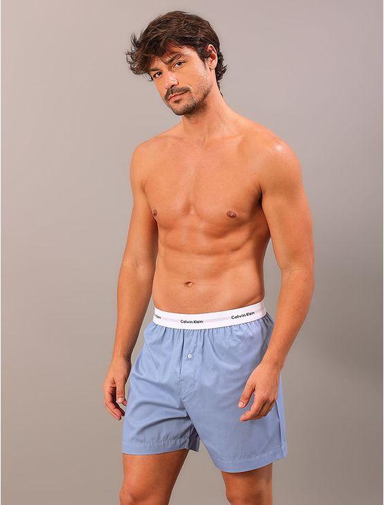 Cueca Samba Canção Tricoline Lisa - Azul Médio Cueca Samba Canção Tricoline Lisa Azul Médio p