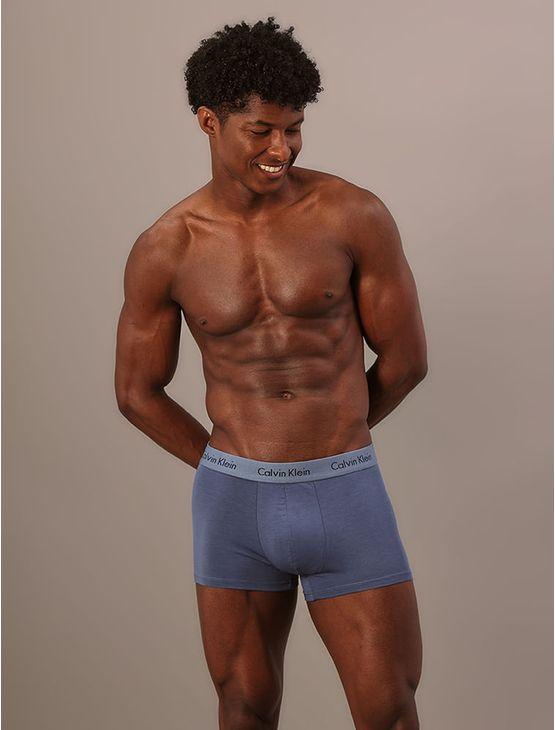 Cueca Trunk de Modal - Azul Medio/Azul Marinho Cueca Trunk de Modal Azul Medio/Azul Marinho m