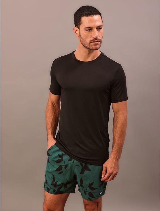 Camiseta Manga Curta Swimwear Masculino Uv - Preto Camiseta Manga Curta Swimwear Masculino Uv Preto p