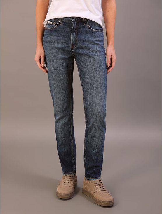Calça Jeans Slim Feminina 5 Pockets - Azul Médio Calça Jeans Slim Feminina 5 Pockets Azul Médio 44