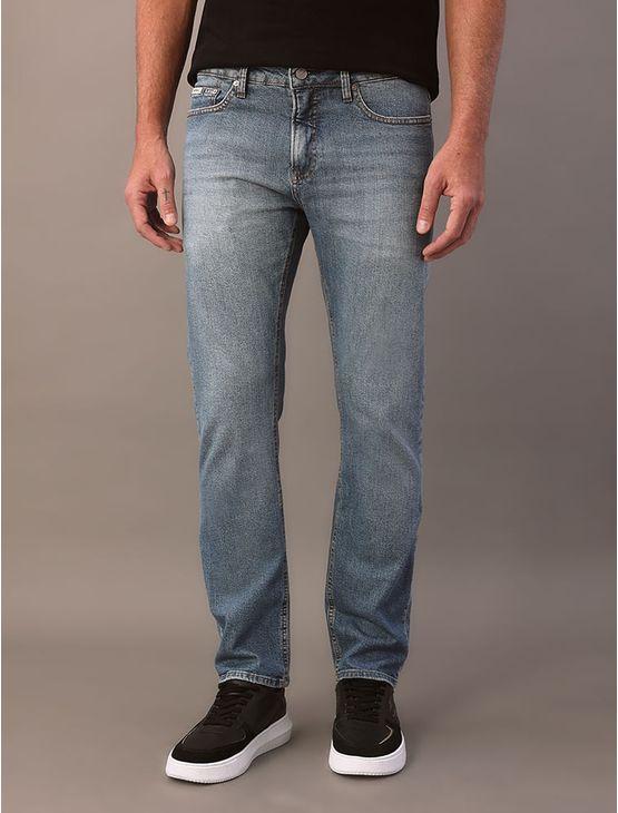 Calça Jeans Slim 5 Pockets - Azul Médio Calça Jeans Slim 5 Pockets Azul Médio 40