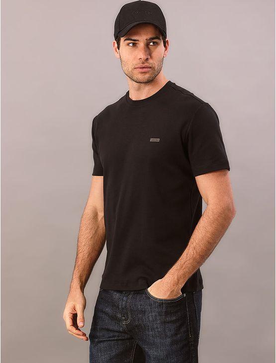 Camiseta Manga Curta Calvin Klein Masculino Suedine Aop - Preto Camiseta Manga Curta Calvin Klein Masculino Suedine Aop Preto g