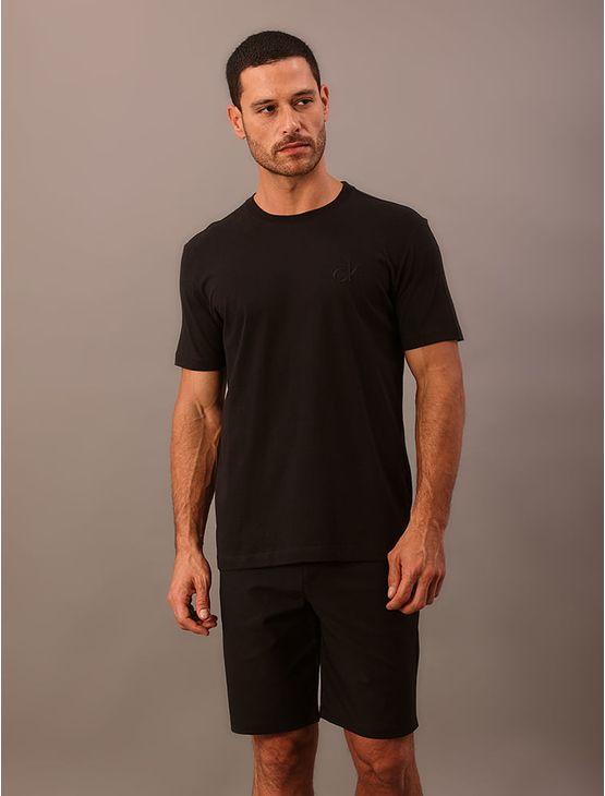 Camiseta Manga Curta Calvin Klein Masculino Calvin Klein Bordado - Preto Camiseta Manga Curta Calvin Klein Masculino Calvin Klein Bordado Preto g