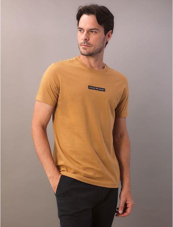 Camiseta Manga Curta Calvin Klein Masculino Box Nyc - Havana Camiseta Manga Curta Calvin Klein Masculino Box Nyc Havana Pp