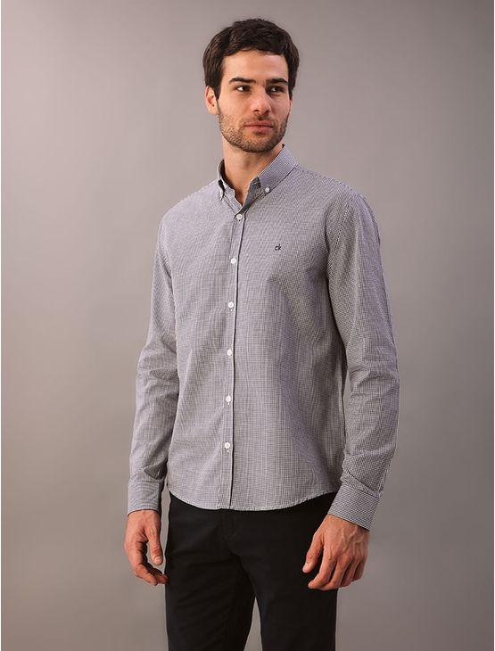 Camisa Manga Longa Masculino Regular Vichy Bd - Marinho Camisa Manga Longa Masculino Regular Vichy Bd Marinho 2