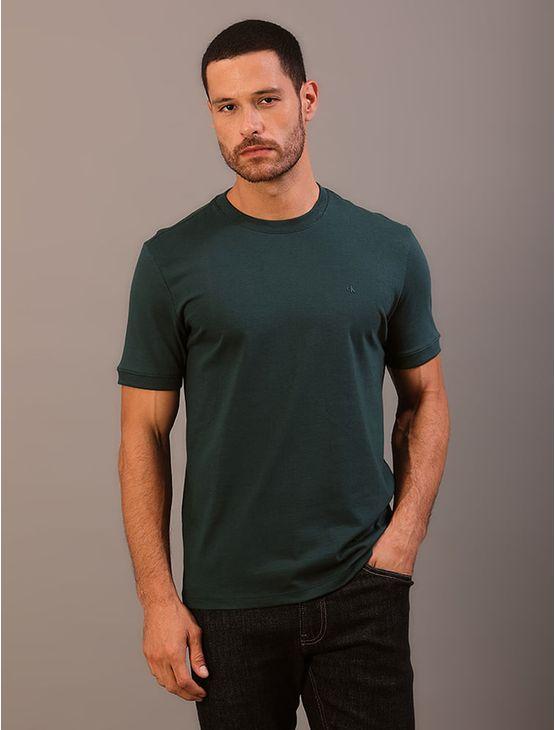 Camiseta Manga Curta Calvin Klein Jeans Masculino Malhão Com Punhos - Verde Médio Camiseta Manga Curta Calvin Klein Jeans Masculino Malhão Com Punhos Verde Médio p