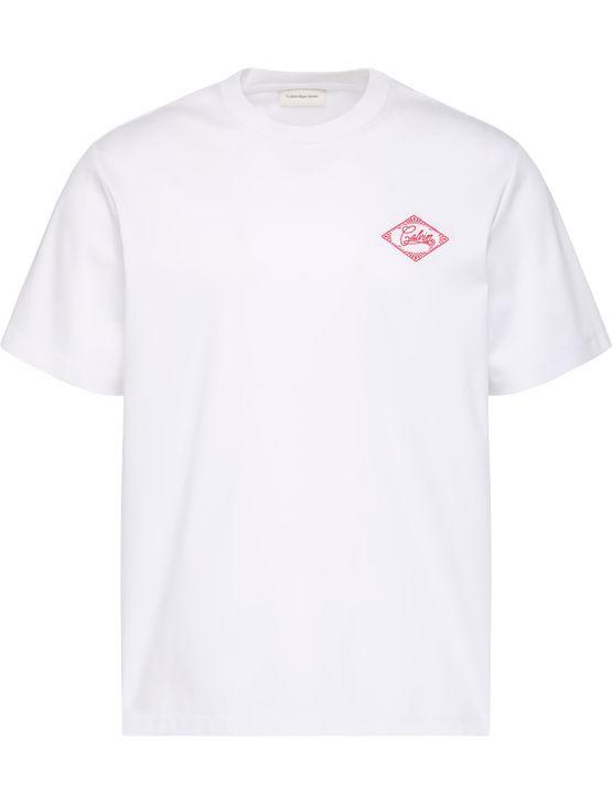 Camiseta Manga Curta Calvin Klein Jeans Masculino Calvin Bordado - Branco Camiseta Manga Curta Calvin Klein Jeans Masculino Calvin Bordado Branco g