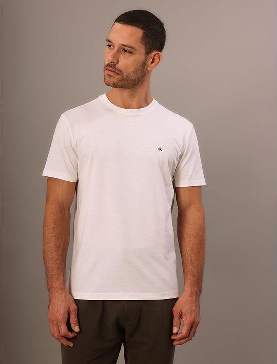 Camiseta Manga Curta Calvin Klein Jeans Masculino Packable - Off White Camiseta Manga Curta Calvin Klein Jeans Masculino Packable Off White Pp