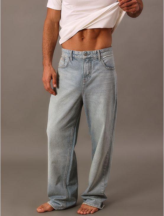 Calça Jeans Baggy 5 Pockets - Azul Claro Calça Jeans Baggy 5 Pockets Azul Claro 48