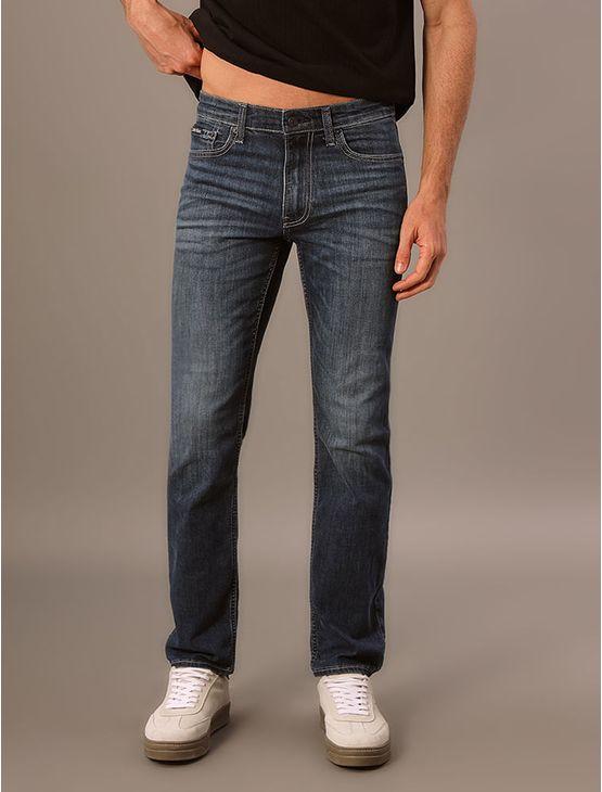 Calça Jeans Slim Five Pockets - Azul Escuro Calça Jeans Slim Five Pockets Azul Escuro 48
