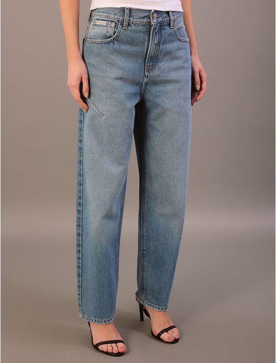 Calça Jeans Feminina Barrel 5 Pockets Com Pence - Azul Médio Calça Jeans Feminina Barrel 5 Pockets Com Pence Azul Médio 42