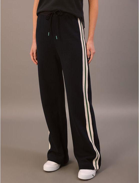 Calça Calvin Klein Jeans Feminino Moletom Retilínea Lateral - Marinho Calça Calvin Klein Jeans Feminino Moletom Retilínea Lateral Marinho g
