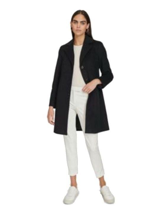 Casaco Calvin Klein Feminina Longo Com Botões em Lã - Preto Casaco Calvin Klein Feminina Longo Com Botões em Lã Preto g