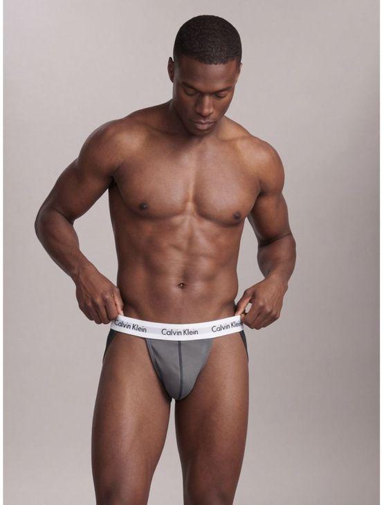 Cueca Jockstrap Microfibra Classic Calvin Klein - Cinza Médio Cueca Jockstrap Microfibra Classic Calvin Klein Cinza Médio l