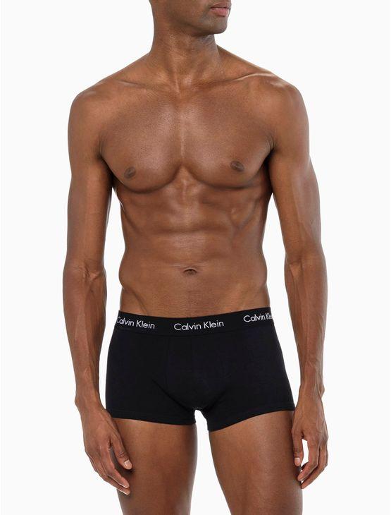 Kit 3 Cuecas Low Rise Trunk Classic Cintura Baixa Calvin Klein Underwear - Preto Kit 3 Cuecas Low Rise Trunk Classic Cintura Baixa Calvin Klein Underwear Preto s