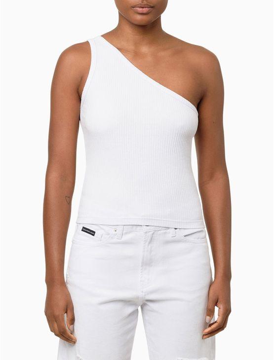 Blusa Feminina Ribana Ombro Glitter - Branco Blusa Feminina Ribana Ombro Glitter Branco Pp