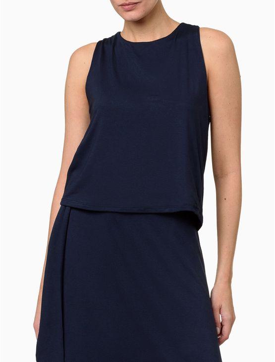 Blusa Feminina Decote Torcido - Marinho Blusa Feminina Decote Torcido Marinho Pp