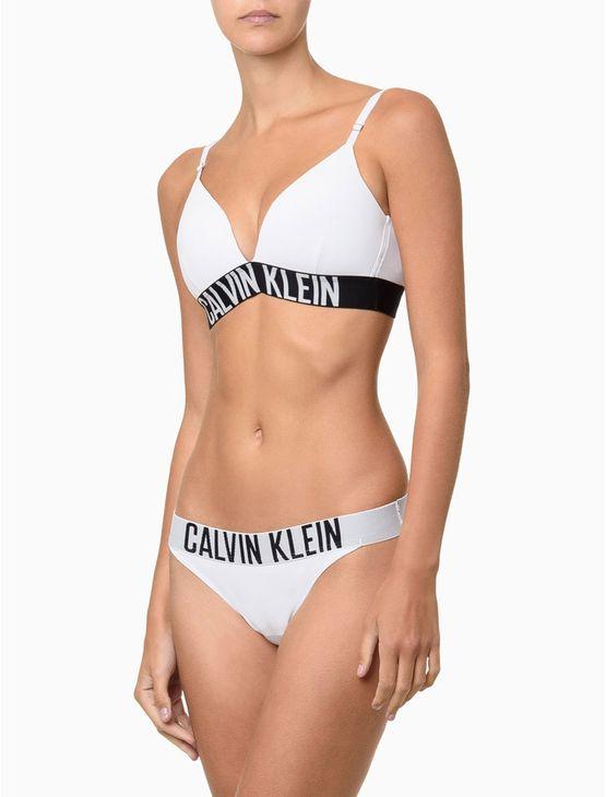 Calcinha Fio Dental Micro Intense Power Calvin Klein Underwear - Branco/Branco Calcinha Fio Dental Micro Intense Power Calvin Klein Underwear Branco/Branco m