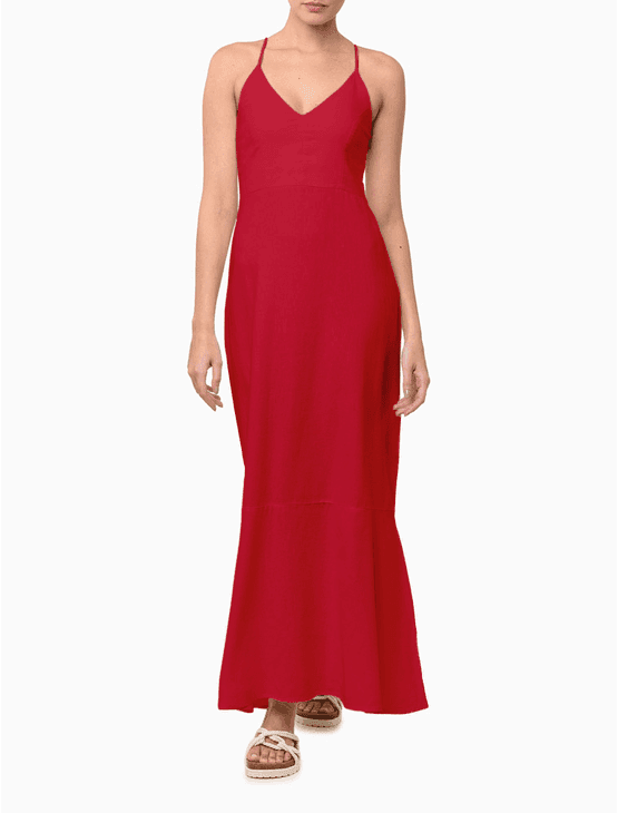 Vestido Feminino Longo - Vermelho Vestido Feminino Longo Vermelho 36