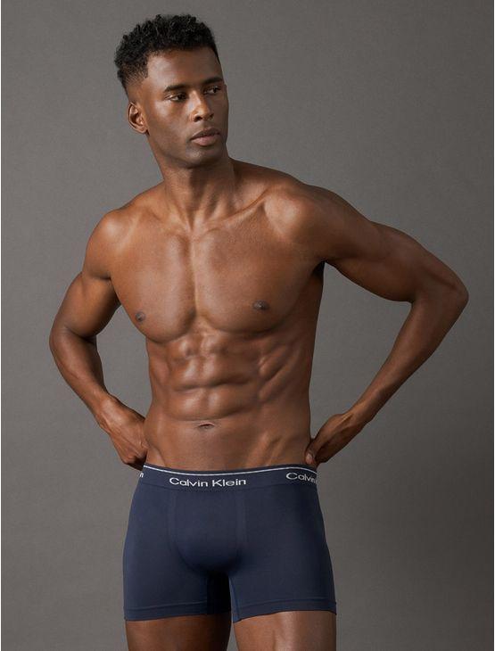 Cueca Trunk Modern Cotton Seamless Calvin Klein Underwear - Azul Escuro Cueca Trunk Modern Cotton Seamless Calvin Klein Underwear Azul Escuro p