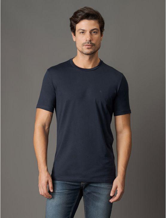 Camiseta Masculina Pima Calvin Klein Jeans - Marinho Camiseta Masculina Pima Calvin Klein Jeans Marinho p