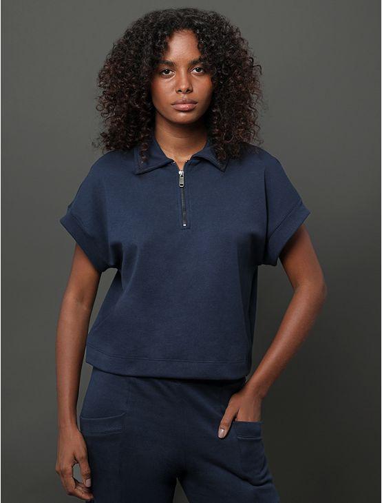 Blusa Feminina Malha Idaho Calvin Klein Jeans - Marinho Blusa Feminina Malha Idaho Calvin Klein Jeans Marinho Pp