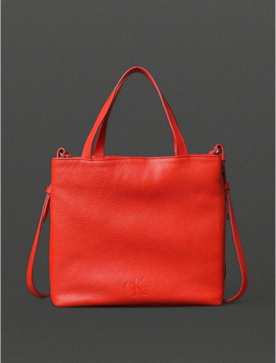 Bolsa Média Feminina Tote Bag Calvin Klein Jeans - Vermelho Bolsa Média Feminina Tote Bag Calvin Klein Jeans Vermelho u