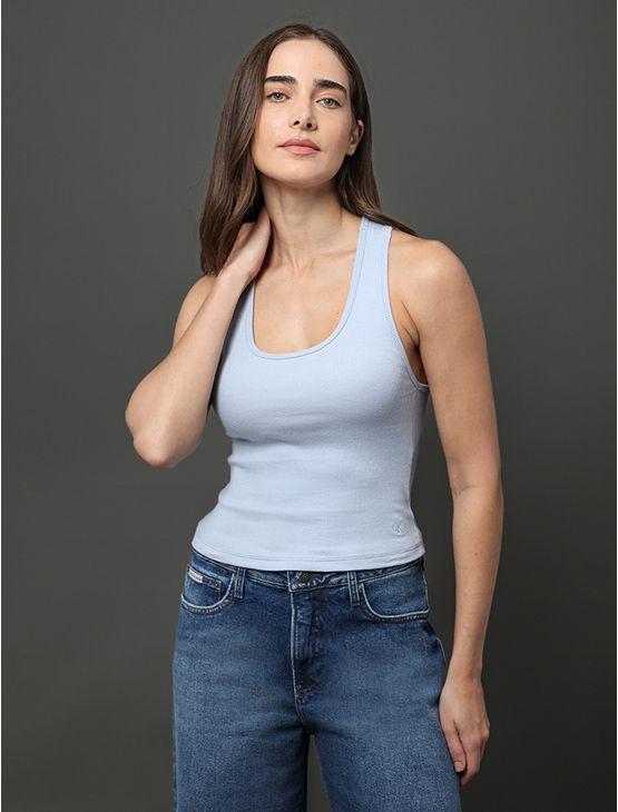 Regata Feminina Nadador Ribana Calvin Klein Jeans - Lavanda Regata Feminina Nadador Ribana Calvin Klein Jeans Lavanda Pp