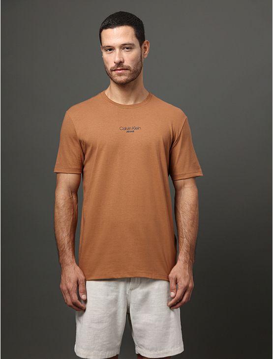 Camiseta Masculina Logo Calvin Klein Jeans - Havana Camiseta Masculina Logo Calvin Klein Jeans Havana Pp