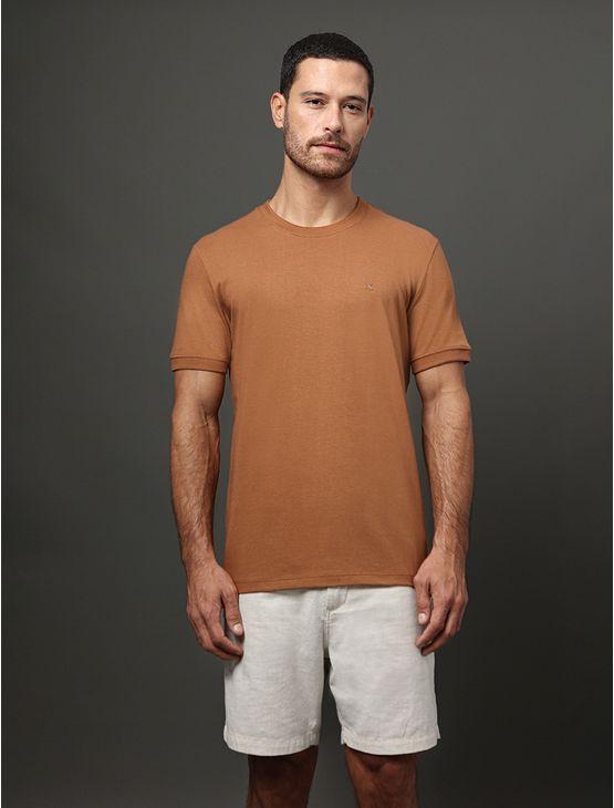 Camiseta Masculina Malhão Com Punhos Calvin Klein Jeans - Havana Camiseta Masculina Malhão Com Punhos Calvin Klein Jeans Havana Gg