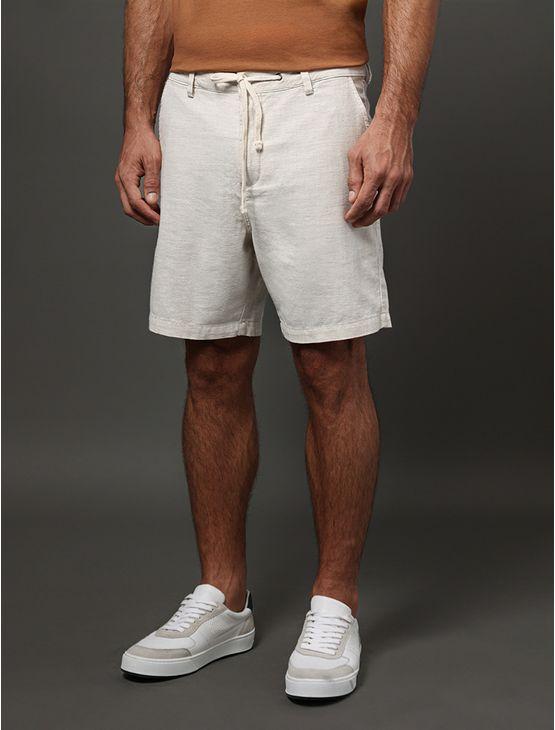 Bermuda Masculina Cotton Calvin Klein Jeans - Off White Bermuda Masculina Cotton Calvin Klein Jeans Off White 38