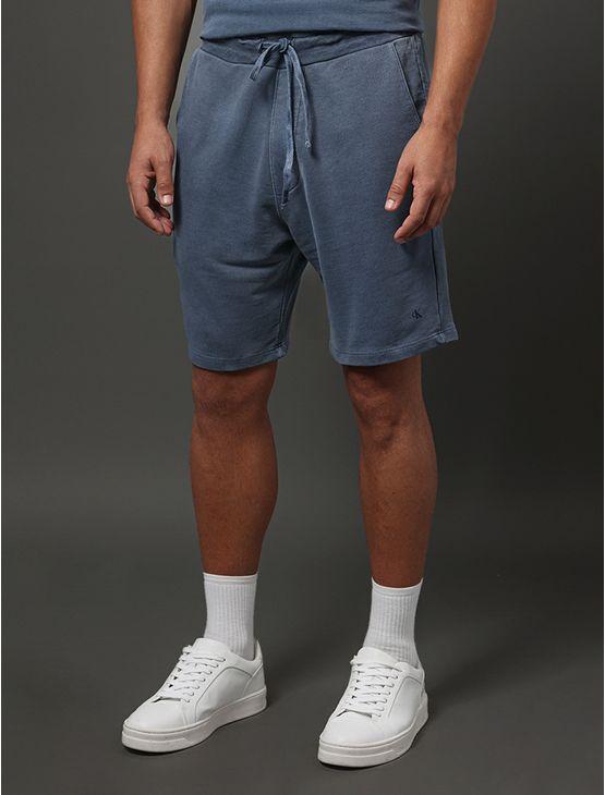 Bermuda Masculina Moletom Monograma Calvin Klein Jeans - Marinho Bermuda Masculina Moletom Monograma Calvin Klein Jeans Marinho p