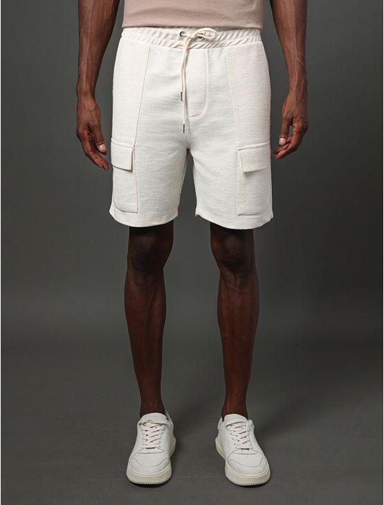 Bermuda Masculina Cargo Linho Calvin Klein Jeans - Off White Bermuda Masculina Cargo Linho Calvin Klein Jeans Off White p