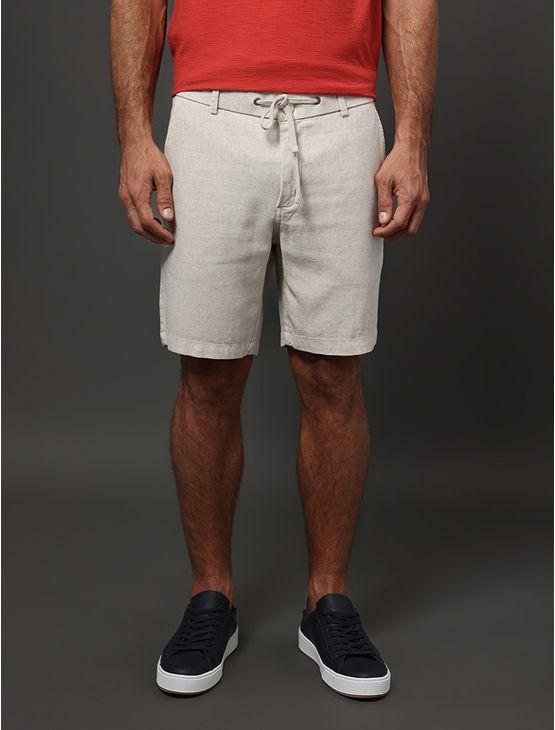 Bermuda Masculina Linen Calvin Klein Jeans - Off White Bermuda Masculina Linen Calvin Klein Jeans Off White 46