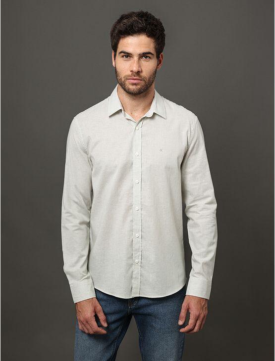 Camisa Masculina Martingale Calvin Klein Jeans - Verde Camisa Masculina Martingale Calvin Klein Jeans Verde Gg