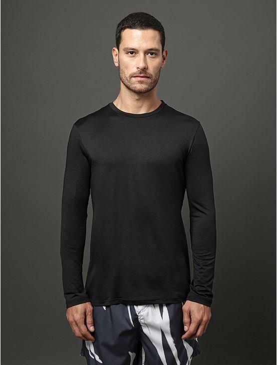 Camiseta Masculina Manga Longa Calvin Klein Swimwear - Preto Camiseta Masculina Manga Longa Calvin Klein Swimwear Preto p
