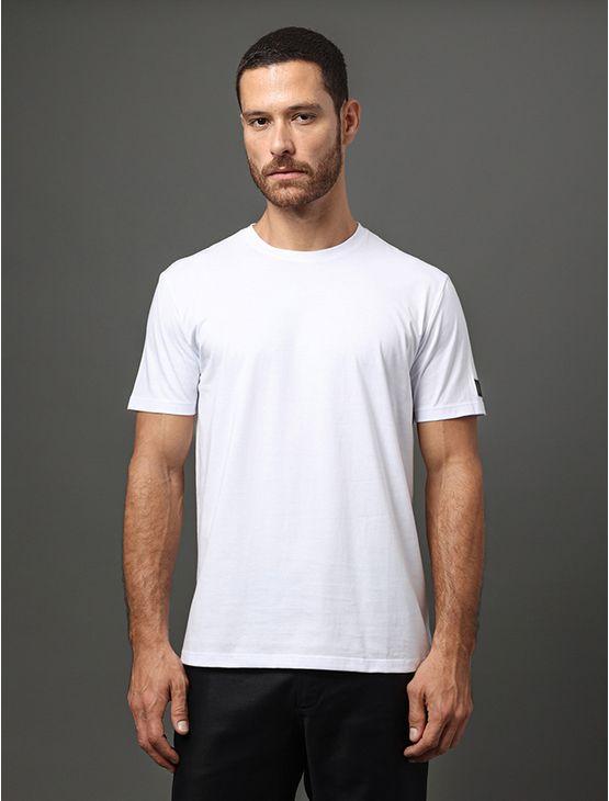 Camiseta Masculina Patch Manga Calvin Klein Jeans - Branco Camiseta Masculina Patch Manga Calvin Klein Jeans Branco Pp