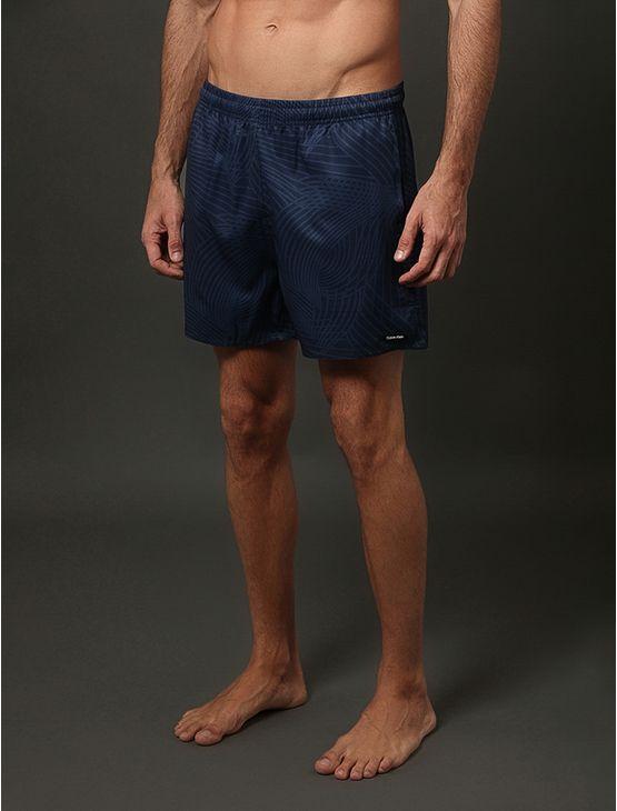 Shorts D'Água Masculino Ondas Assimetricas Calvin Klein Swimwear - Marinho Shorts D'Água Masculino Ondas Assimetricas Calvin Klein Swimwear Marinho p