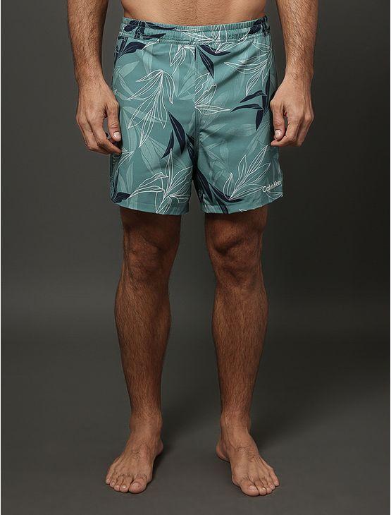 Shorts D'Água Masculino Dupla Face Hibiscus Calvin Klein Swimwear - Verde Shorts D'Água Masculino Dupla Face Hibiscus Calvin Klein Swimwear Verde p