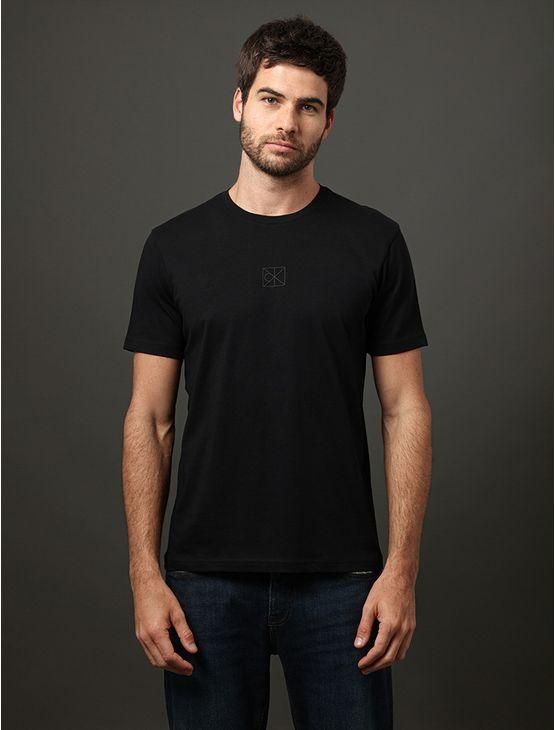 Camiseta Masculina Rubber Patch Calvin Klein - Preto Camiseta Masculina Rubber Patch Calvin Klein Preto Pp