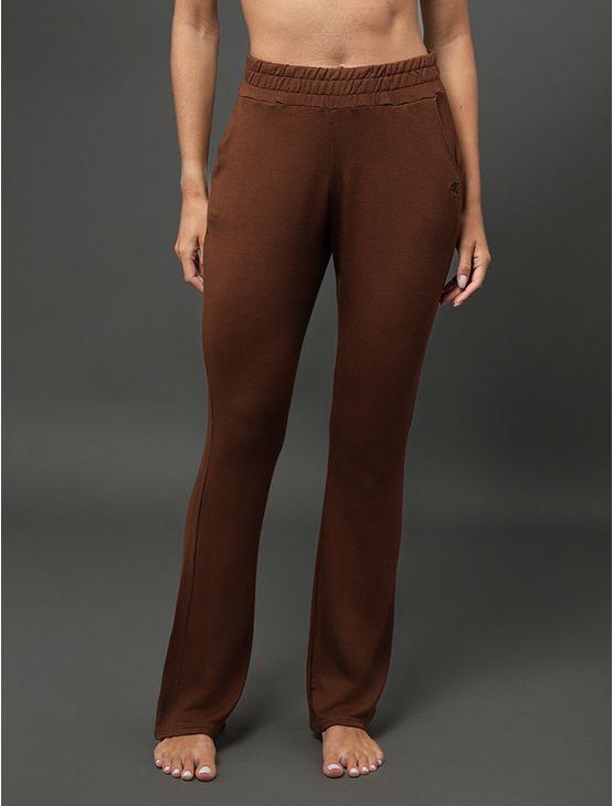 Calça Feminina Wide Moletinho Calvin Klein Underwear - Marrom Calça Feminina Wide Moletinho Calvin Klein Underwear Marrom Gg