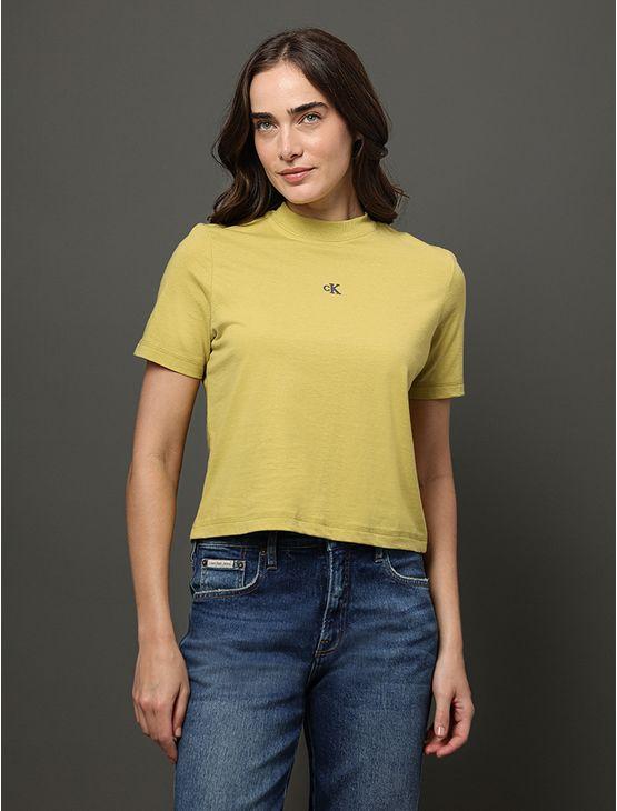 Camiseta Feminina Relevo Multicor Calvin Klein Jeans - Verde Pistache Camiseta Feminina Relevo Multicor Calvin Klein Jeans Verde Pistache Pp