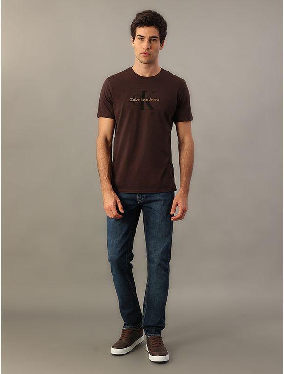 Camiseta Manga Curta Calvin Klein Jeans Masculino Re Issue - Marrom Camiseta Manga Curta Calvin Klein Jeans Masculino Re Issue Marrom m