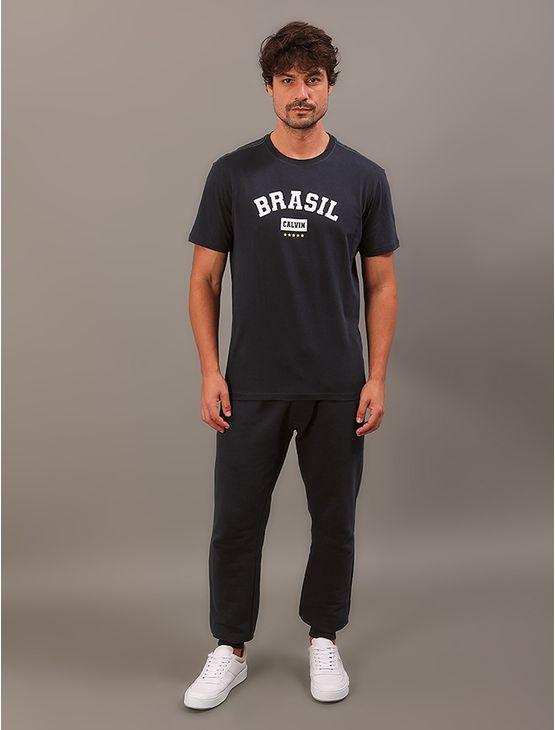 Camiseta Manga Curta Calvin Klein Jeans Masculino Copa - Marinho Camiseta Manga Curta Calvin Klein Jeans Masculino Copa Marinho Pp