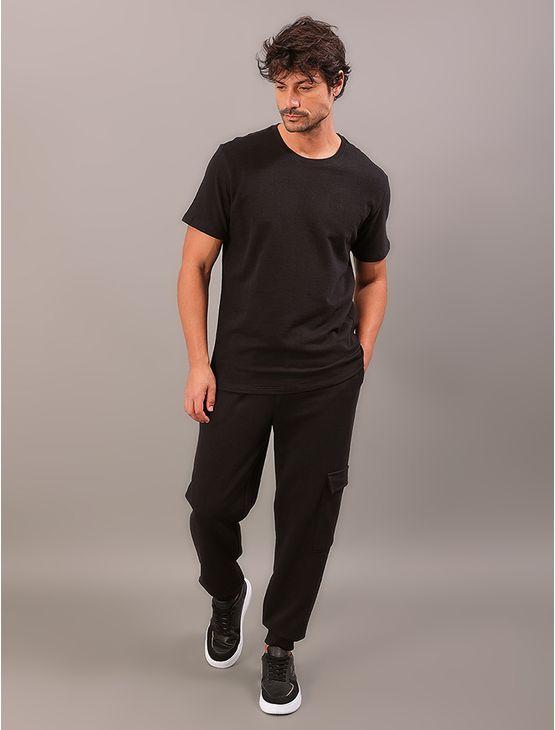Calça Moletom Calvin Klein Jeans Masculino Listras - Preto Calça Moletom Calvin Klein Jeans Masculino Listras Preto m