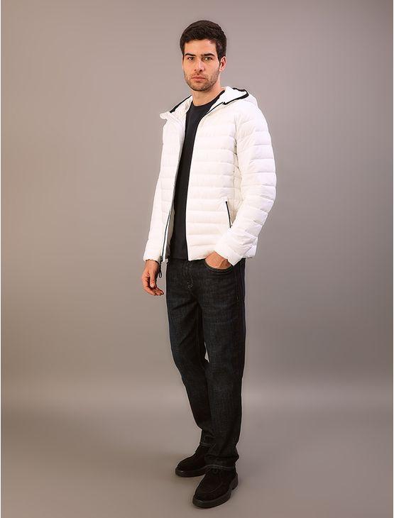 Jaqueta Masculina Calvin Klein Jeans Matelassê Com Capuz - Branco 2 Jaqueta Masculina Calvin Klein Jeans Matelassê Com Capuz Branco 2 Gg