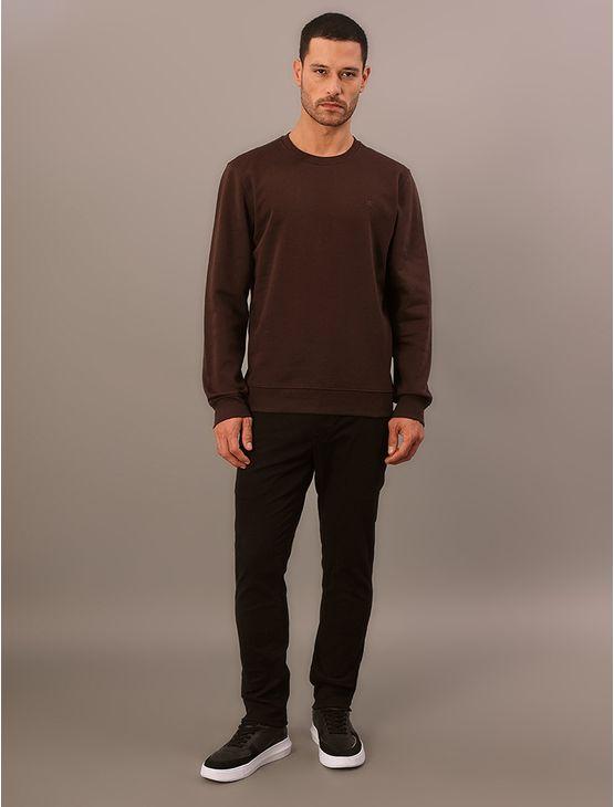 Casaco Moletom Calvin Klein Jeans Masculino Calvin Klein Bordado - Cafe Casaco Moletom Calvin Klein Jeans Masculino Calvin Klein Bordado Cafe m