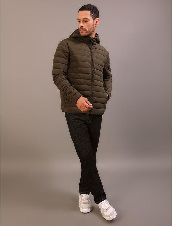 Jaqueta Masculina Calvin Klein Jeans Matelassê Com Capuz - Oliva Jaqueta Masculina Calvin Klein Jeans Matelassê Com Capuz Oliva p